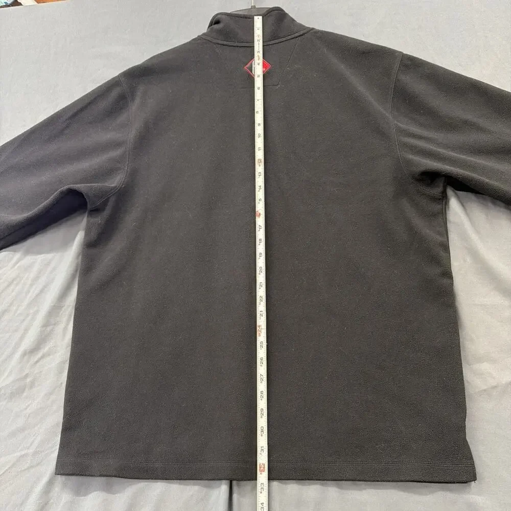 Harley Davidson Black Red Embroidered Long Sleeve Zip Sweatshirt SZ XL